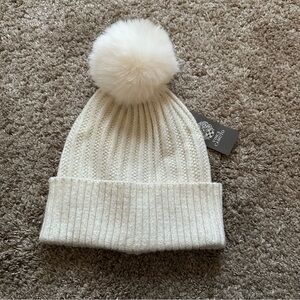White Pom Pom beanie Vince Camuto